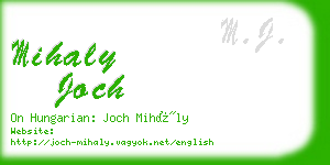 mihaly joch business card